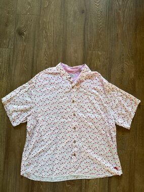 Tommy Bahama flamingo print button up